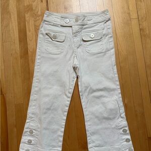 Kids White Casual Pants
